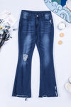 Rachelle High Waist Distressed Flared Jeans