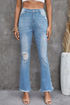 Rachelle High Waist Distressed Flared Jeans